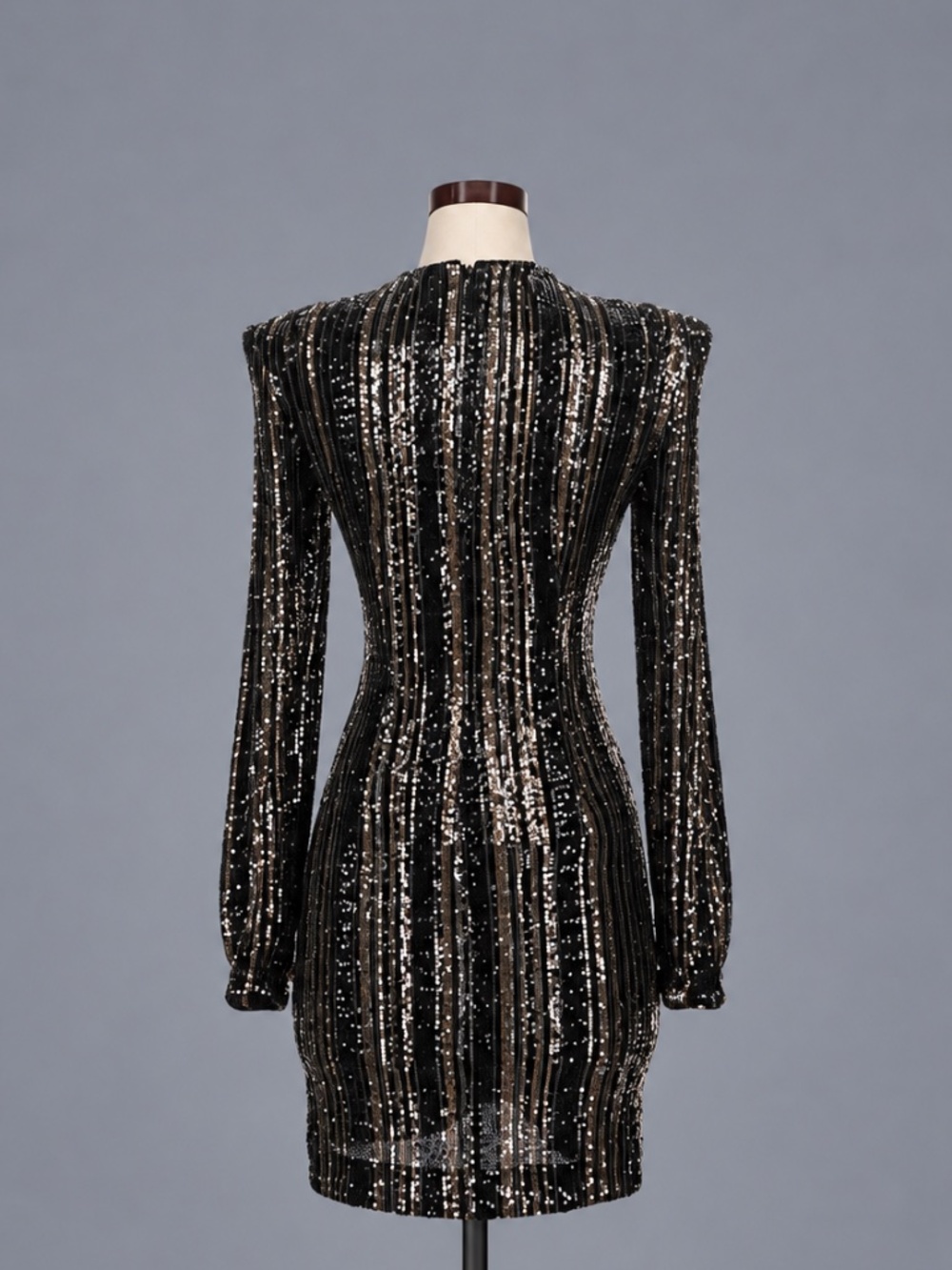 Aqua Black Sequin Long Sleeve Mini Dress – XS NWT - Picture 2 of 3